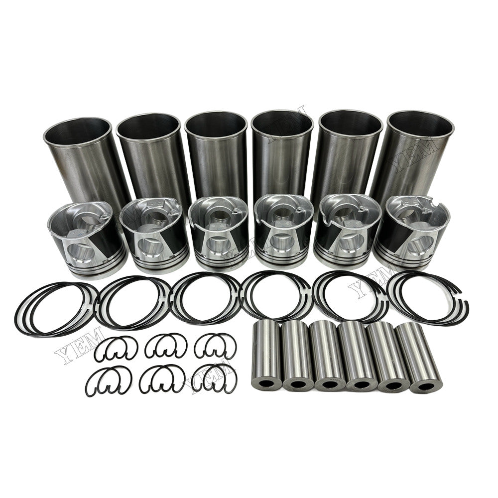 YEM Parts 6 pcs Cylinder Liner Kit for Weichai WD10G178B Engine For Weichai