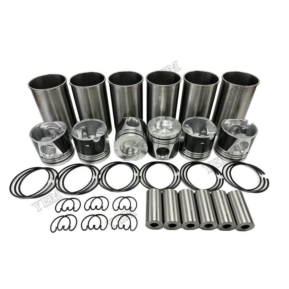 YEM Parts 6 pcs Cylinder Liner Kit for Weichai WD10G178B Engine For Weichai