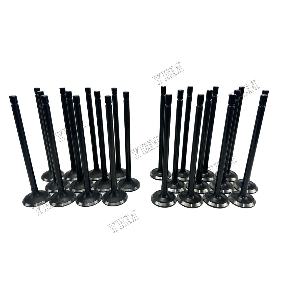 YEM Parts 6 pcs Intake and Exhaust Valve for Nissan FE6T Engine For Nissan