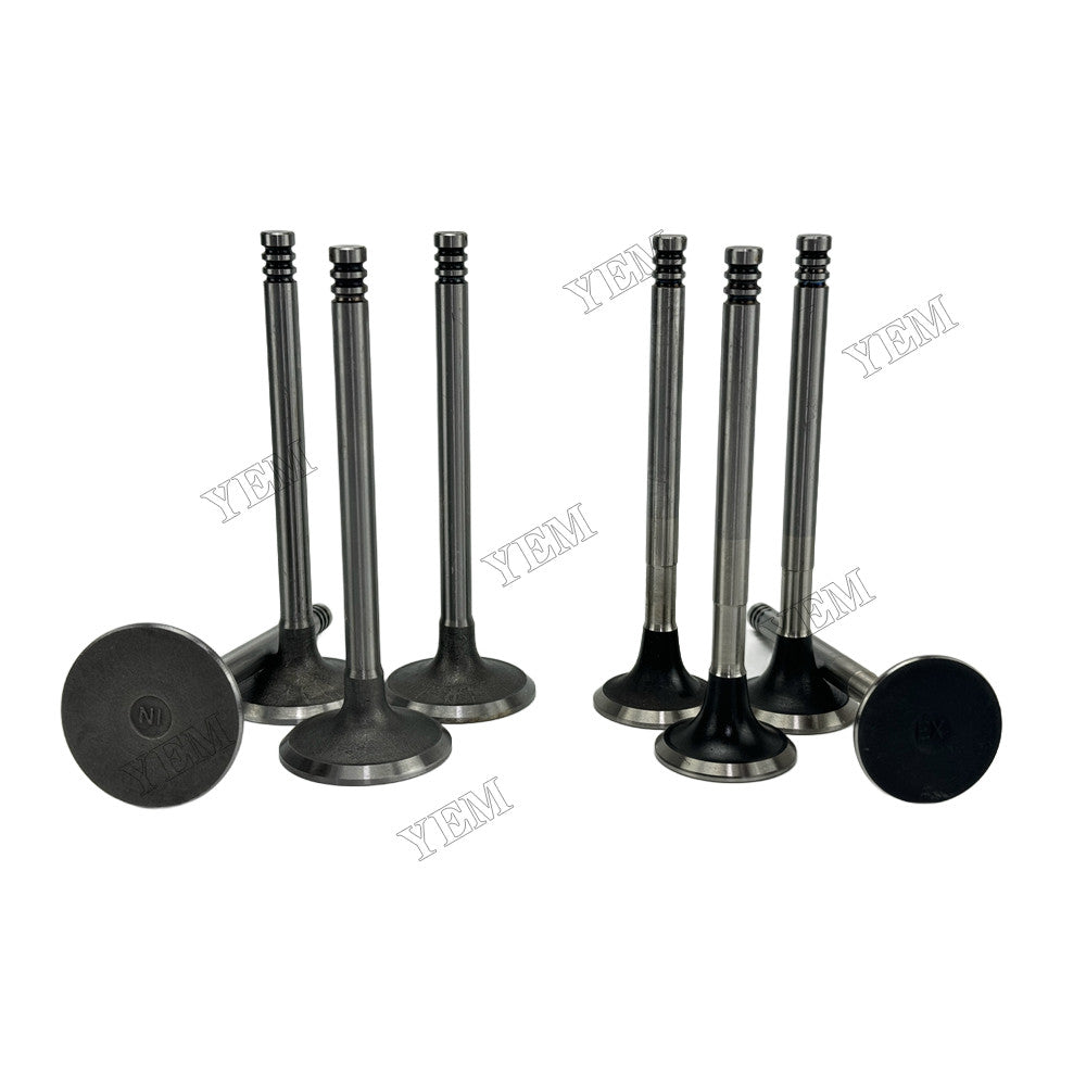 YEM Parts 4 pcs Intake and Exhaust Valve for Toyota 2L Engine