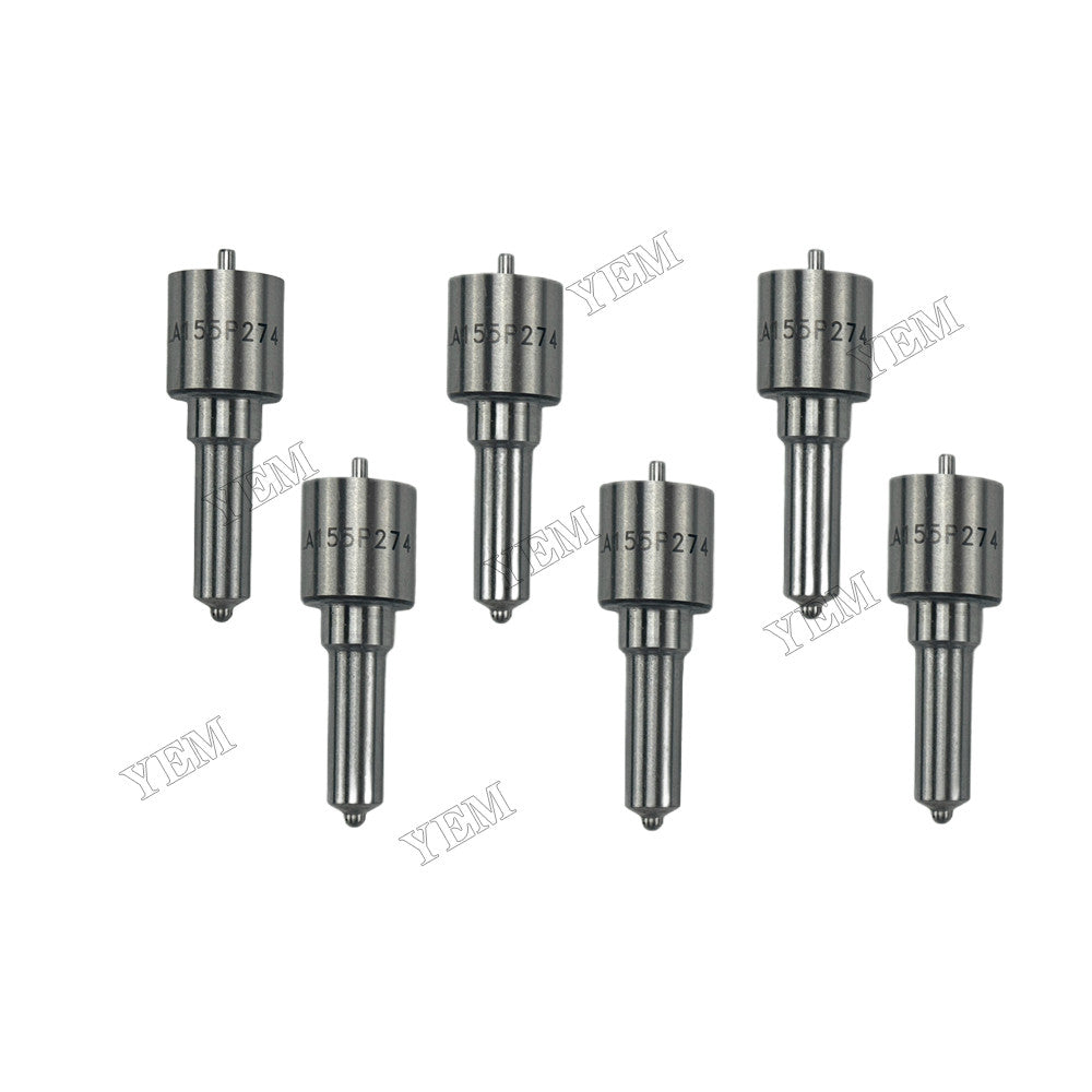 YEM Parts 6 pcs Injection Nozzle DLLA155P274 0433171206 for Cummins 6BT Engine