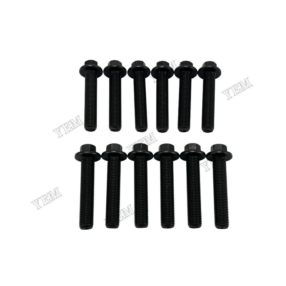 YEM Parts 12 pcs Connecting Rod Screw 4891179F for Cummins 6D107 Engine