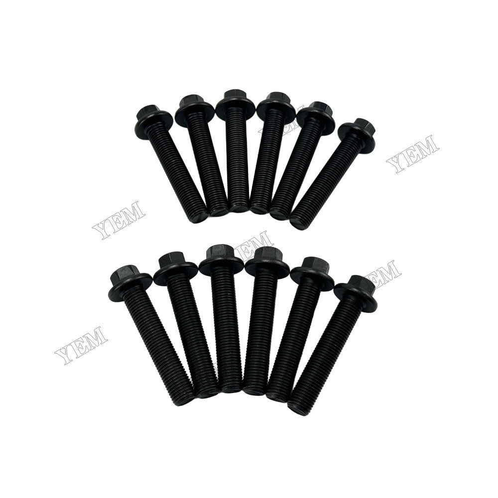 YEM Parts 12 pcs Connecting Rod Screw 4891179F for Cummins 6D107 Engine For Cummins