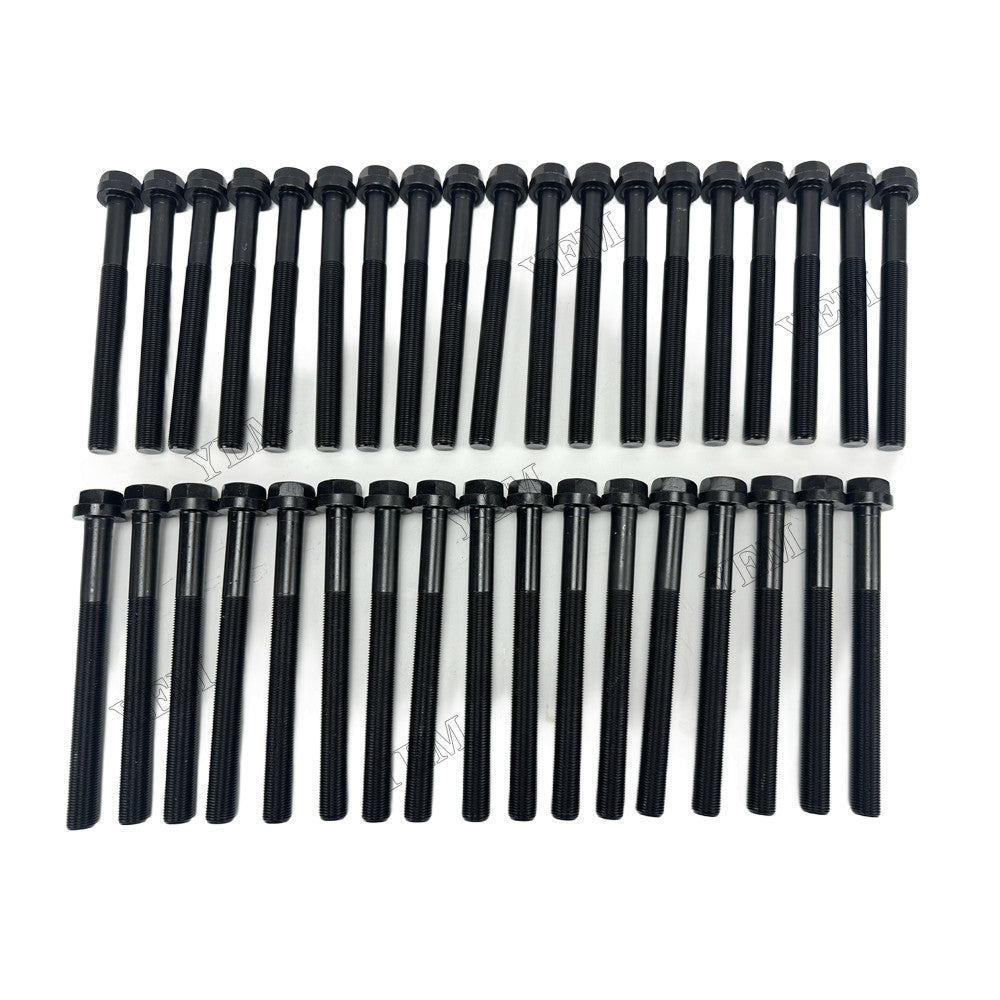YEM Parts 36 pcs Cylinder Head Bolt for Cummins NT855 Engine For Cummins