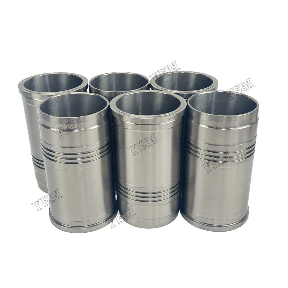 YEM Parts 6 pcs Cylinder Liner D02A-104-41+A for SDEC 6C1280-2 Engine