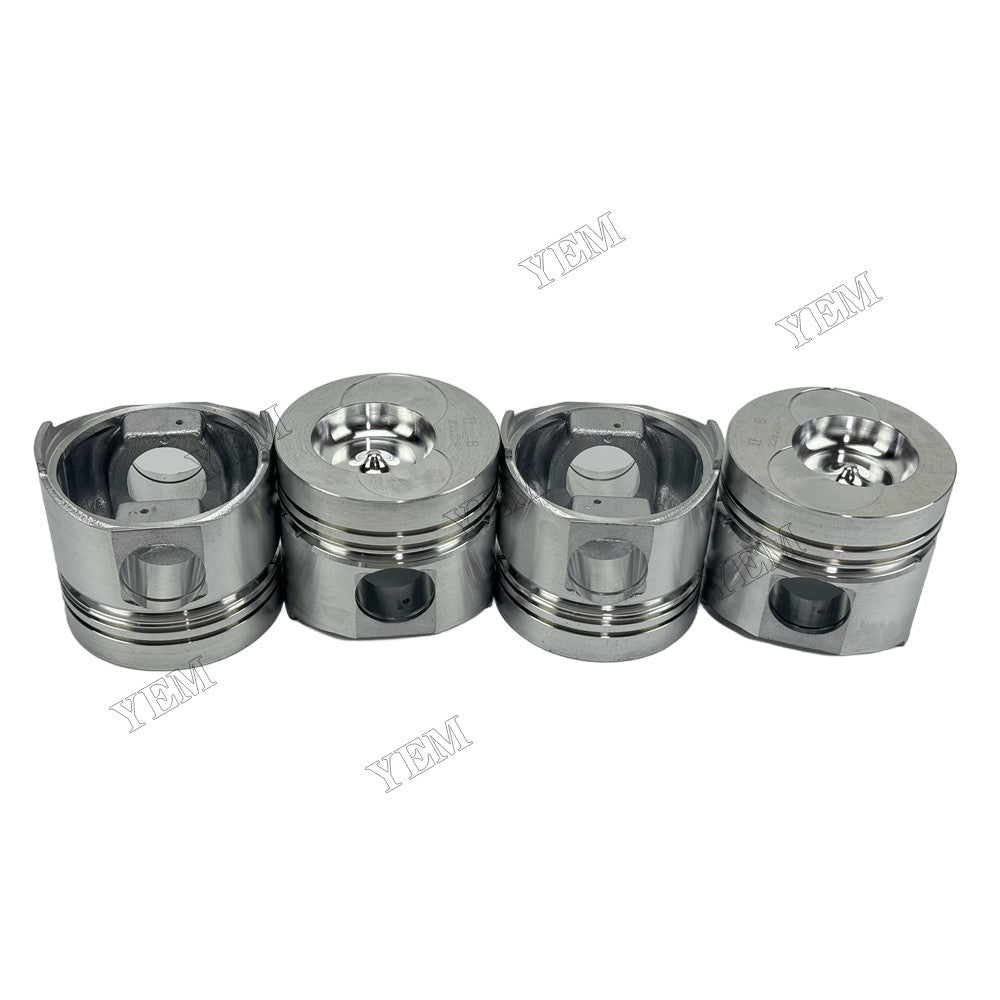 YEM Parts 4 pcs Piston with Pin and Circlips STD for YUNNEI YN33GBZ Engine For Yunnei Power