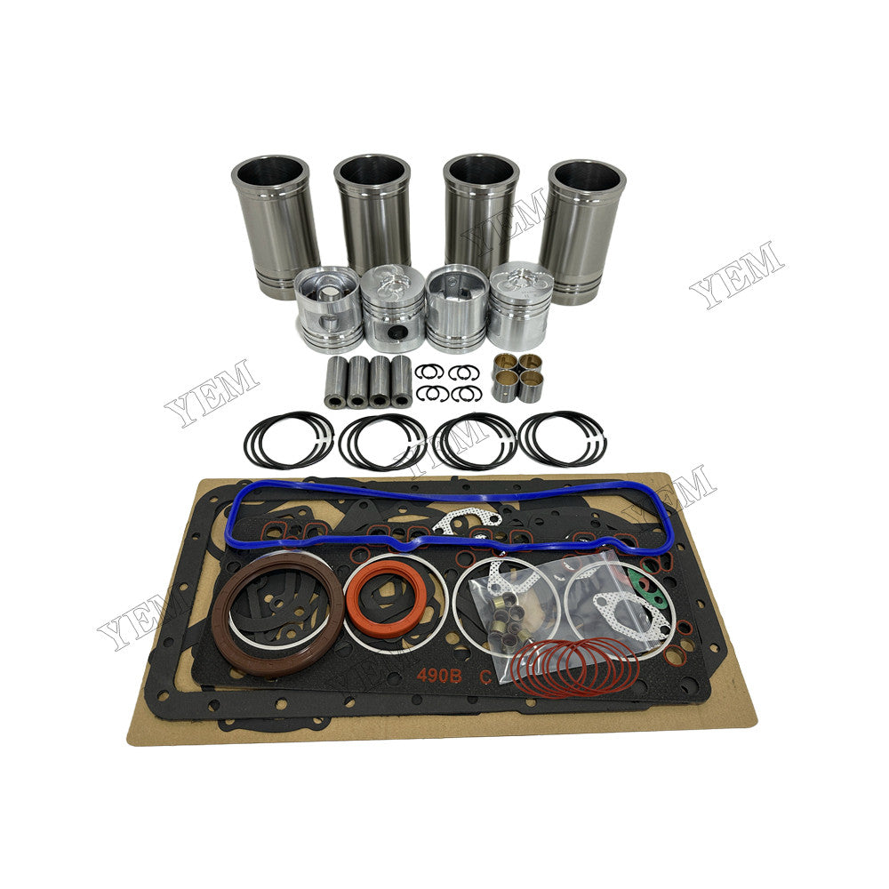 YEM Parts 4 pcs Overhaul Kit With Gasket Set for Xinchai A490BPG Engine For Xinchai