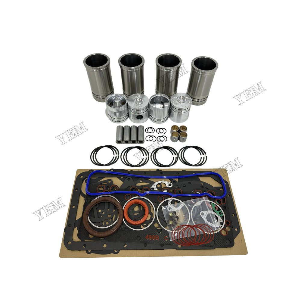 YEM Parts 4 pcs Overhaul Kit With Gasket Set for Xinchai A490BPG Engine For Xinchai