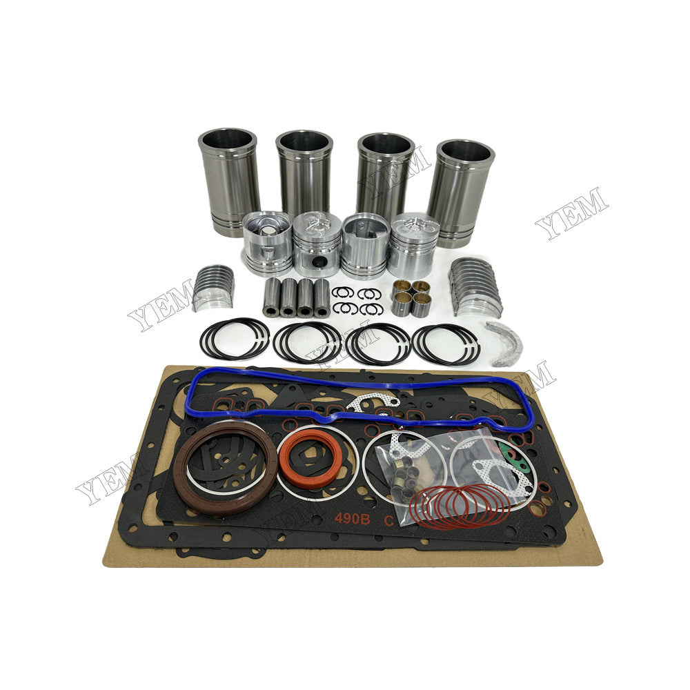 YEM Parts 4 pcs Overhaul Rebuild Kit With Gasket Set Bearing for Xinchai A490BPG Engine
