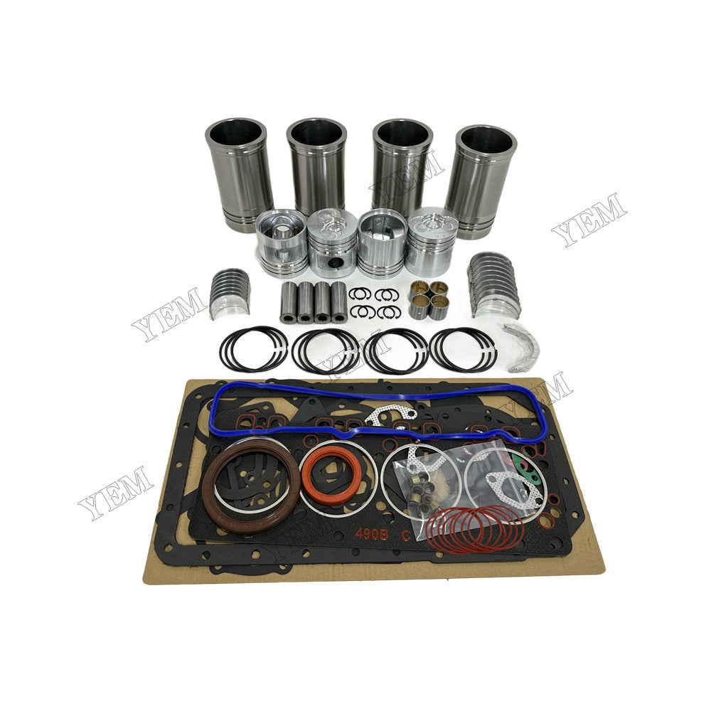 YEM Parts 4 pcs Overhaul Rebuild Kit With Gasket Set Bearing for Xinchai A490BPG Engine For Xinchai