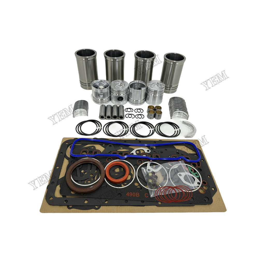 YEM Parts 4 pcs Overhaul Rebuild Kit With Gasket Set Bearing for Xinchai A490BPG Engine For Xinchai