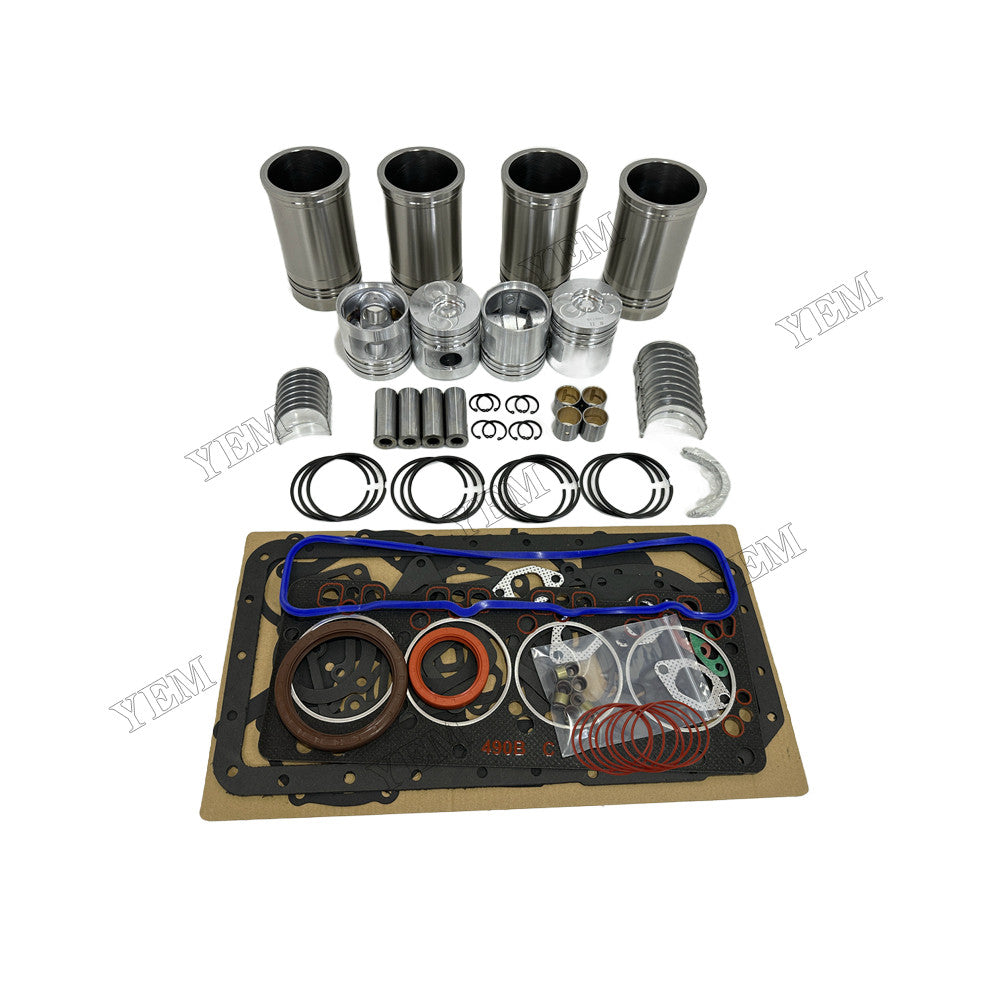 YEM Parts 4 pcs Overhaul Rebuild Kit With Gasket Set Bearing for Xinchai A490BPG Engine For Xinchai