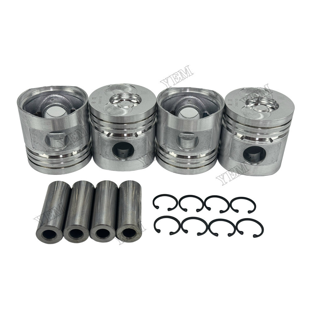 YEM Parts 4 pcs Piston with Pin and Circlips STD for Xinchai A490BPG Engine