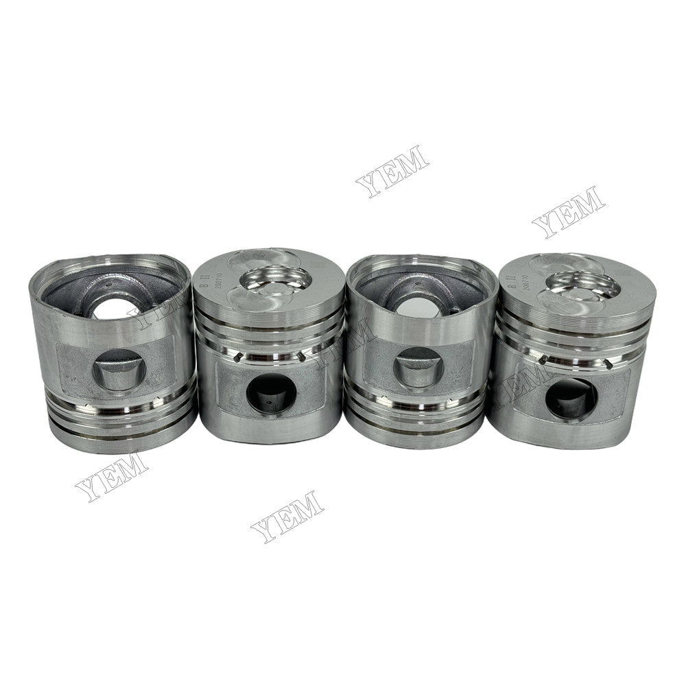 YEM Parts 4 pcs Piston with Pin and Circlips STD for Xinchai A490BPG Engine For Xinchai