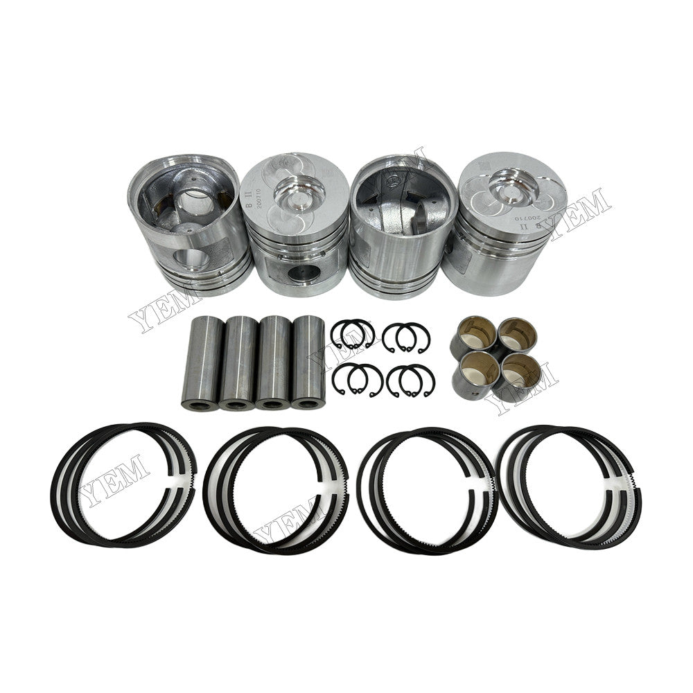 YEM Parts 4 pcs Piston With Rings Kit STD for Xinchai A490BPG Engine For Xinchai