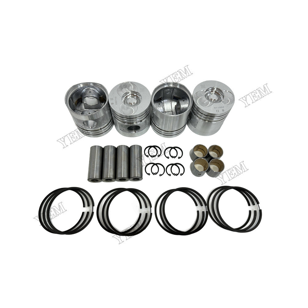 YEM Parts 4 pcs Piston With Rings Kit STD for Xinchai A490BPG Engine For Xinchai