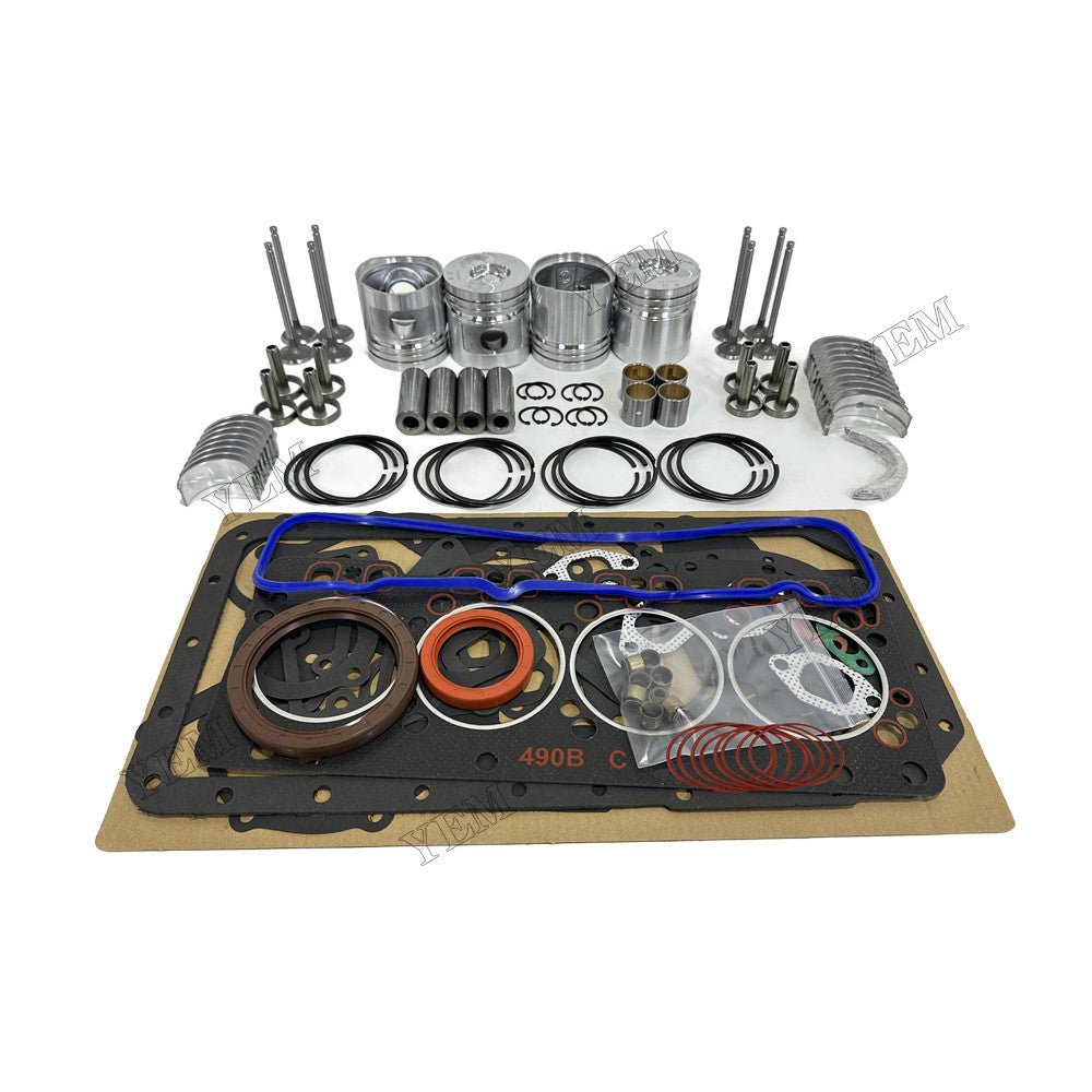 YEM Parts 4 pcs Overhaul Rebuild Kit Gasket Bearings Valve for Xinchai A490BPG Engine
