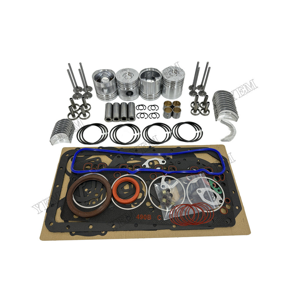 YEM Parts 4 pcs Overhaul Rebuild Kit Gasket Bearings Valve for Xinchai A490BPG Engine For Xinchai