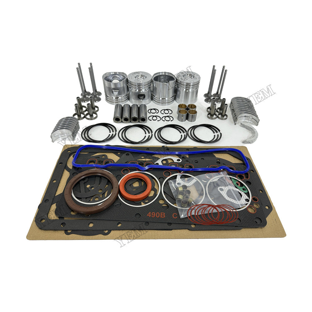 YEM Parts 4 pcs Overhaul Rebuild Kit Gasket Bearings Valve for Xinchai A490BPG Engine For Xinchai