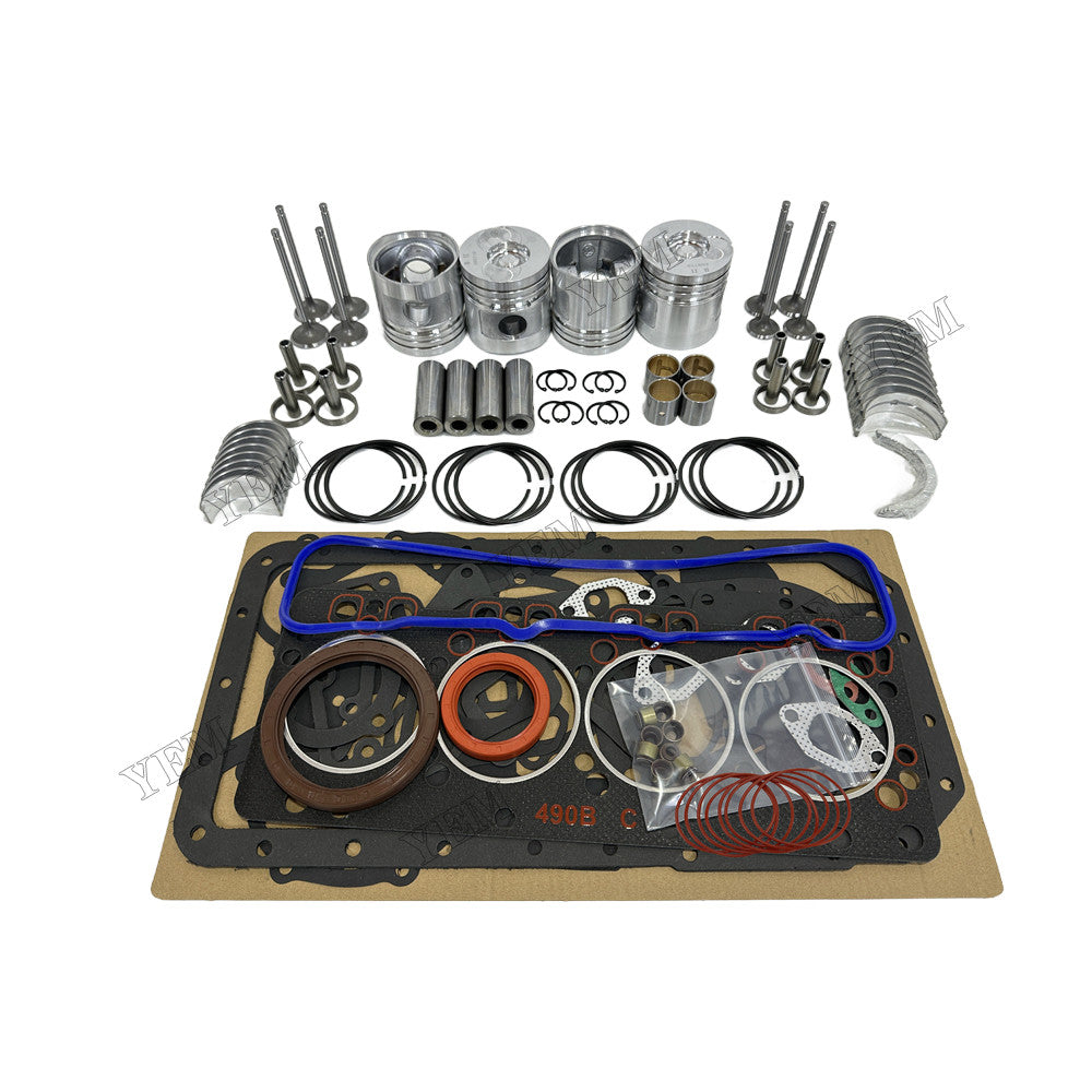YEM Parts 4 pcs Overhaul Rebuild Kit Gasket Bearings Valve for Xinchai A490BPG Engine For Xinchai