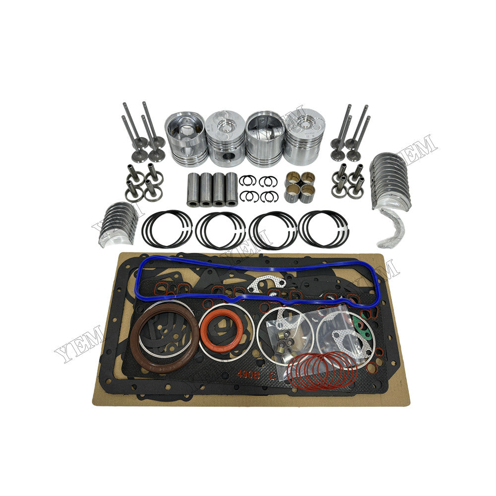 YEM Parts 4 pcs Overhaul Rebuild Kit Gasket Bearings Valve for Xinchai A490BPG Engine For Xinchai