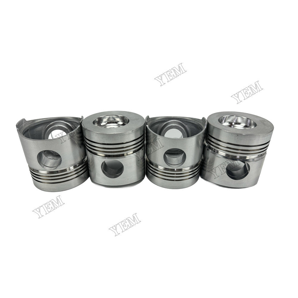 YEM Parts 4 pcs Piston with Pin and Circlips STD for Weichai ZH4100D Engine For Weichai