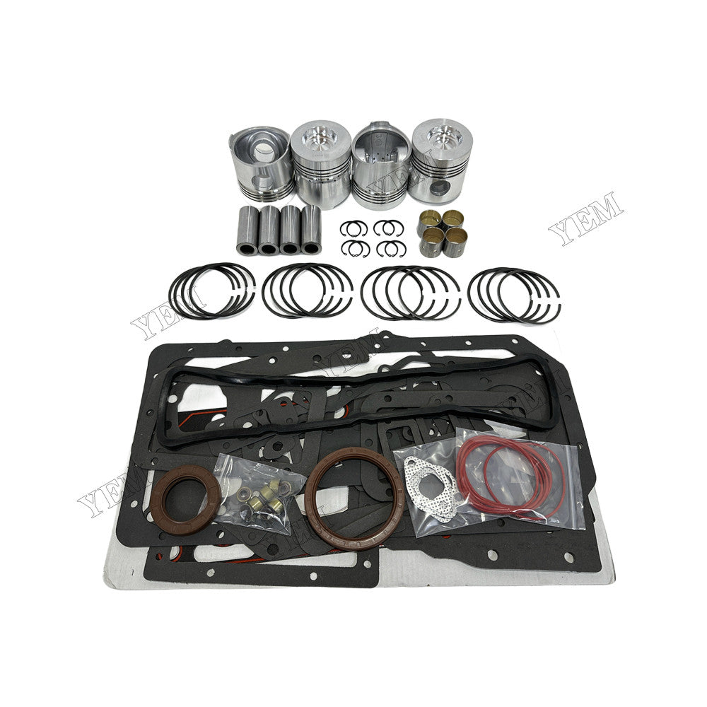 YEM Parts 4 pcs Piston & Ring Set with Overhaul Kit for Weichai ZH4100D Engine For Weichai