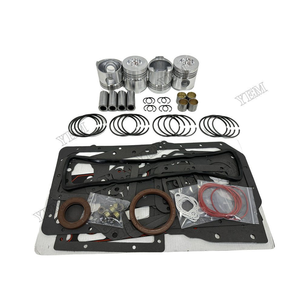 YEM Parts 4 pcs Piston & Ring Set with Overhaul Kit for Weichai ZH4100D Engine For Weichai