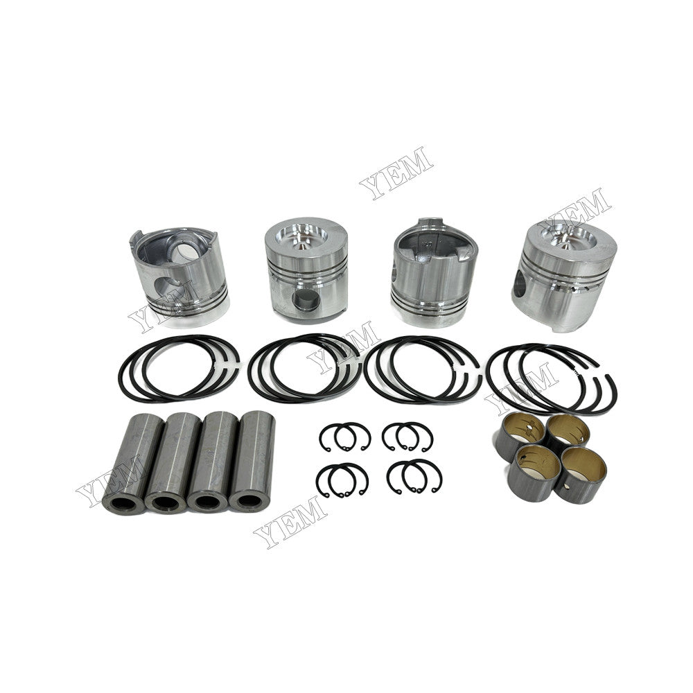 YEM Parts 4 pcs Piston With Rings Kit STD for Weichai ZH4102Y4-1 Engine