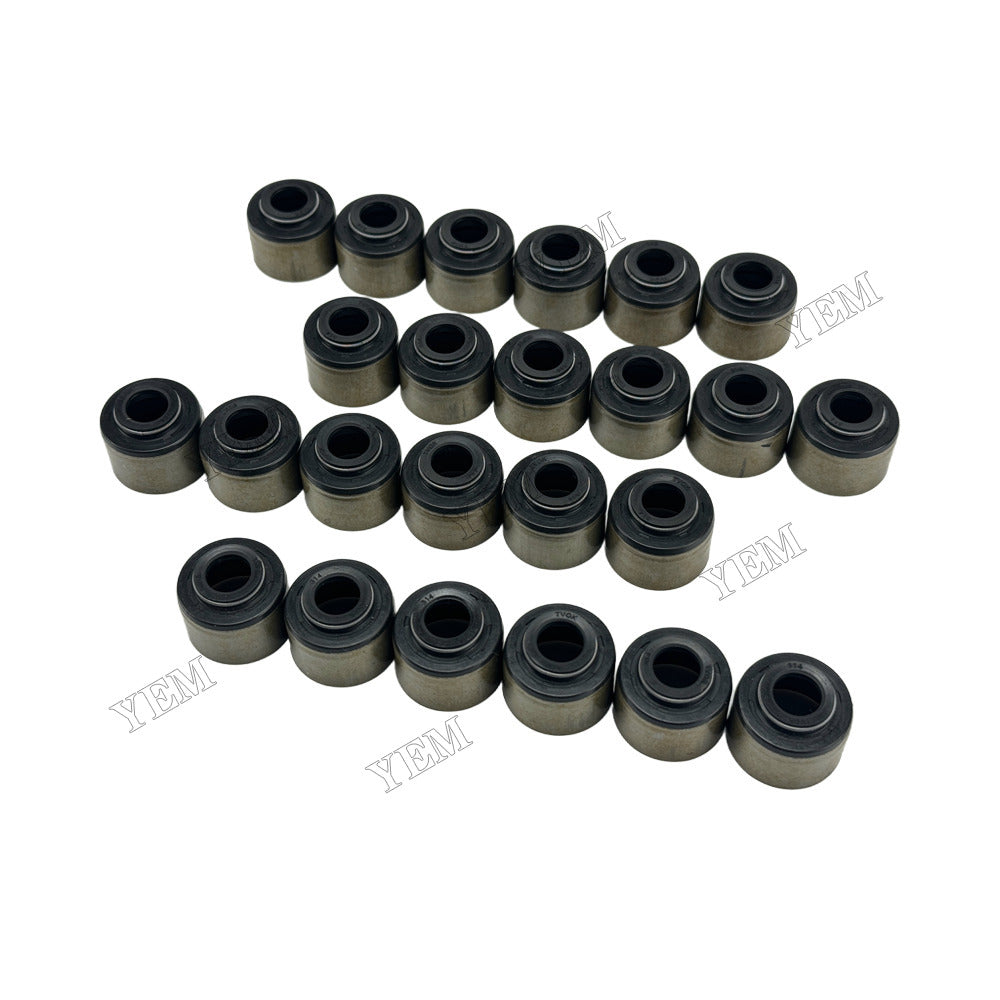 YEM Parts 24 pcs Valve Oil Seal 33504-10300 for Mitsubishi S16R Engine For Mitsubishi