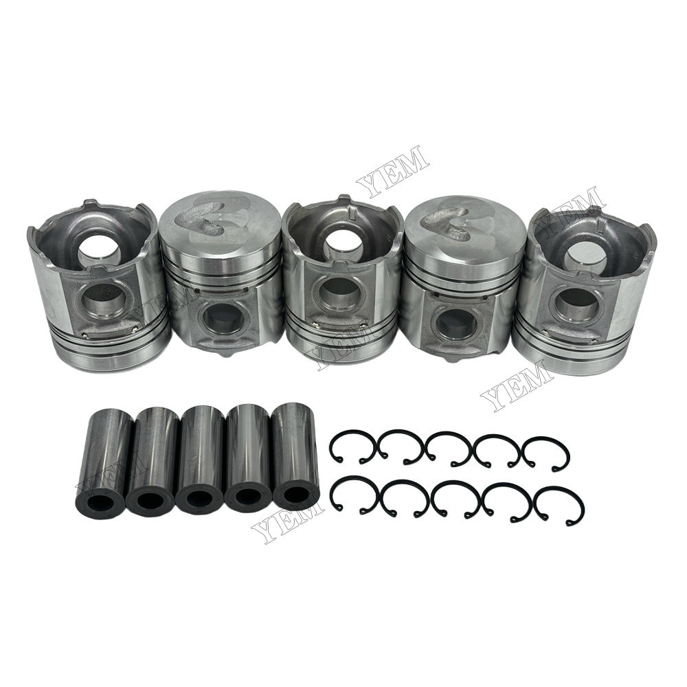 YEM Parts 5 pcs Piston with Pin and Circlips STD 04232448 for Deutz F5L912W Engine