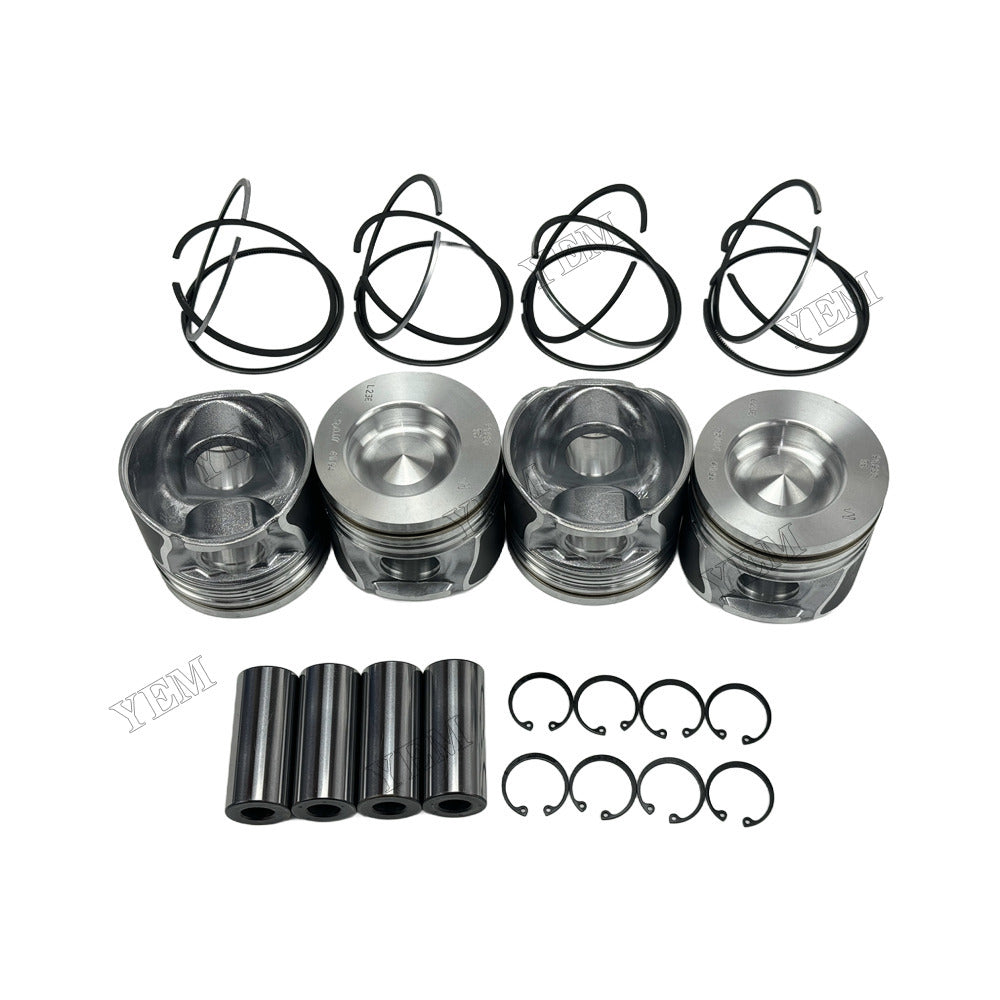 YEM Parts 4 pcs Piston With Rings Kit STD 41794600 for Deutz TD2.9L4 Engine For Deutz