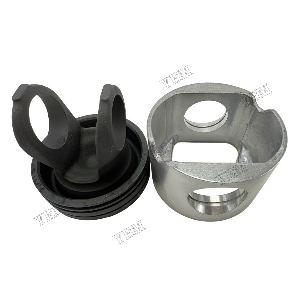 YEM Parts 6 pcs Piston with Pin and Circlips STD 4932721 4936397 for Cummins QSL9 Engine For Cummins
