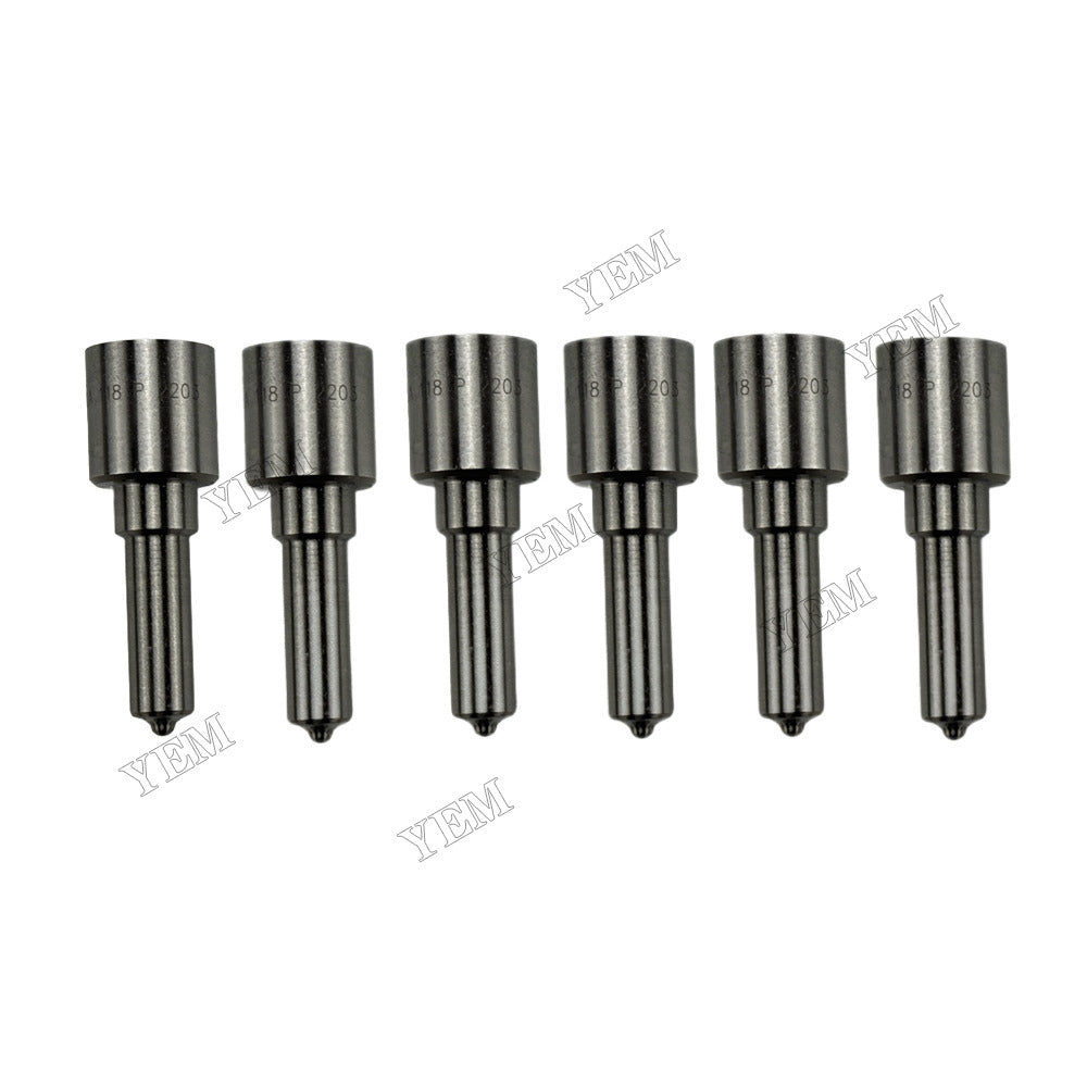 YEM Parts 6 pcs Injection Nozzle DLLA118P2203 0433172203 for Cummins QSL9 Engine For Cummins