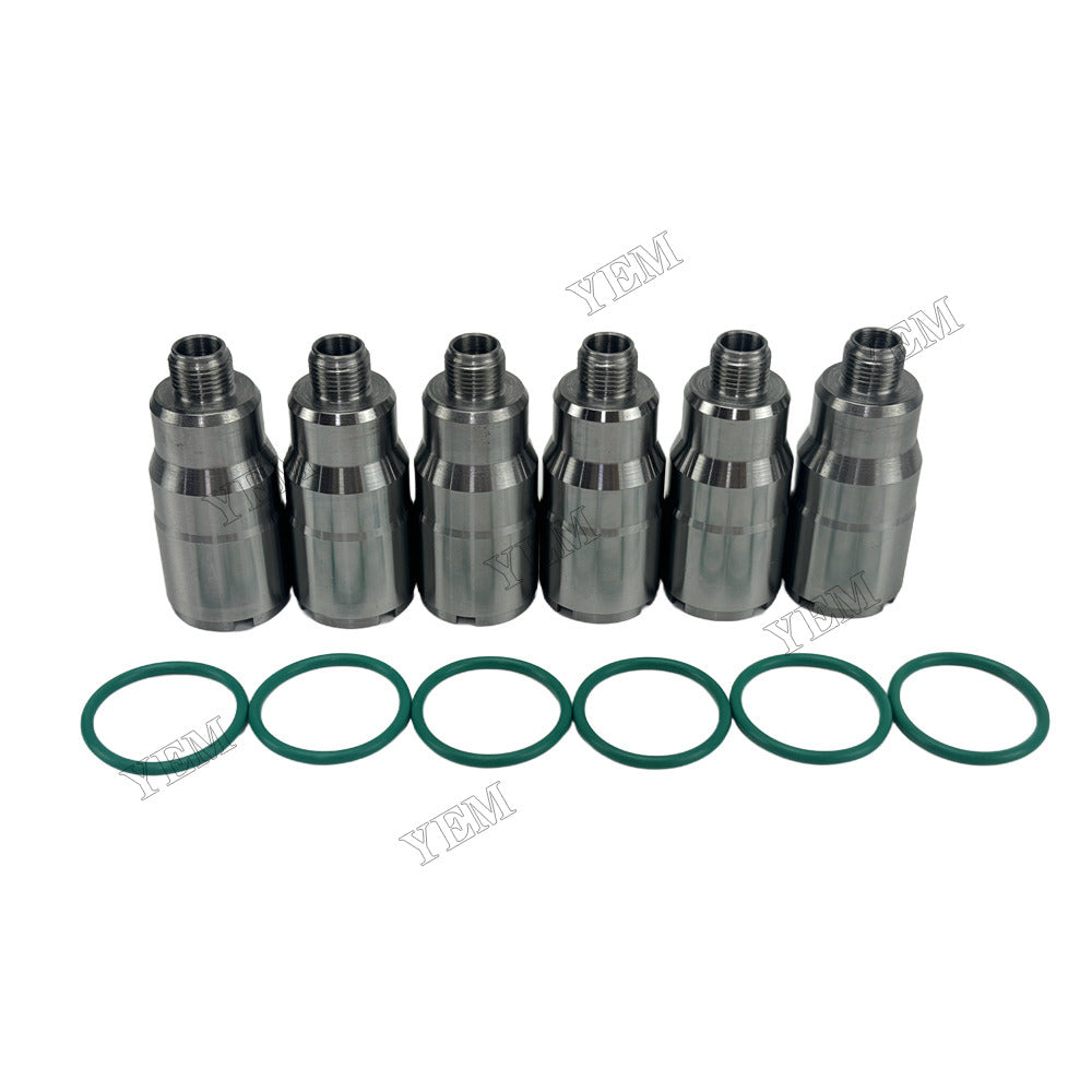 YEM Parts 6 pcs Fuel Injector Nozzle sleeve 65.03205-0006B for Doosan DL08 Engine