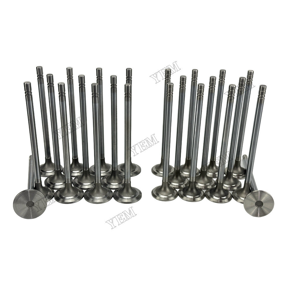 YEM Parts 6 pcs Intake and Exhaust Valve 115-2368 108-5902 for Caterpillar 3406 Engine