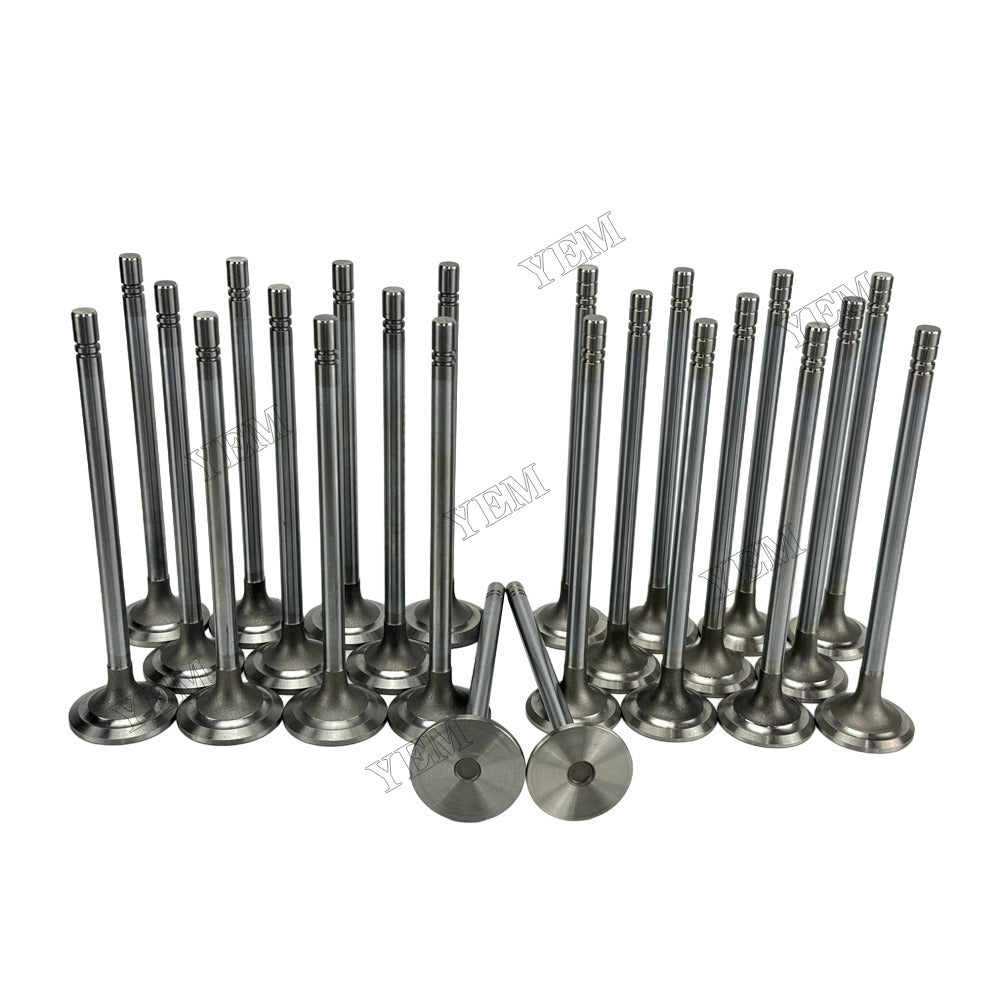 YEM Parts 6 pcs Intake and Exhaust Valve 115-2368 108-5902 for Caterpillar 3406 Engine For Caterpillar
