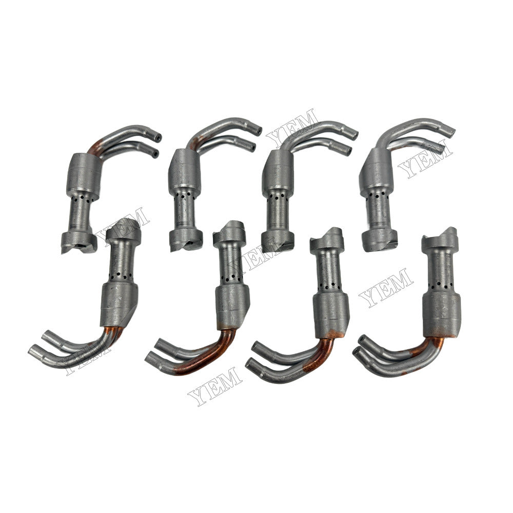 YEM Parts 8 pcs Oil Cooling Nozzle 204-5447 for Caterpillar 3508 Engine For Caterpillar
