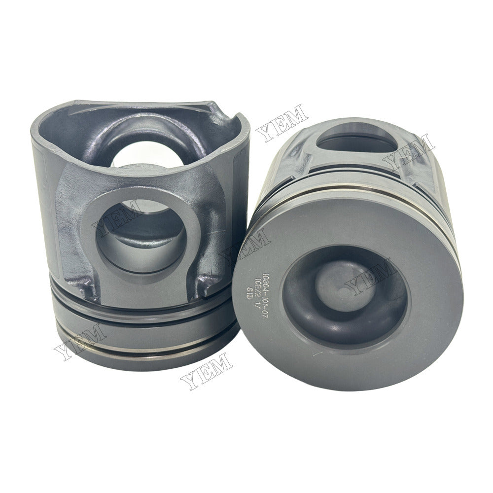 YEM Parts 4 pcs Piston with Pin and Circlips STD for JCB JCB444 Engine For JCB