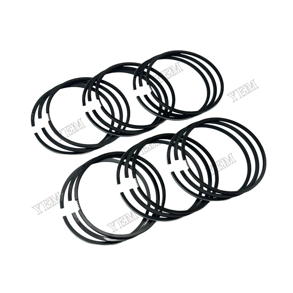 YEM Parts 4 pcs Piston Rings Set STD 13022348 13022349 for Weichai WP6G125E22 Engine For Weichai
