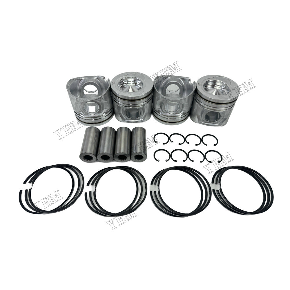 YEM Parts 4 pcs Piston With Rings Kit STD for Yuchai YCD4M20T-98 Engine For Yuchai