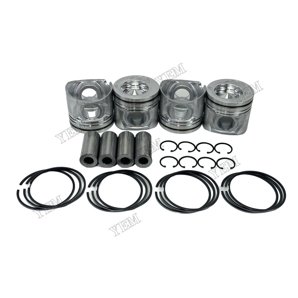 YEM Parts 4 pcs Piston With Rings Kit STD for Yuchai YCD4M20T-98 Engine For Yuchai
