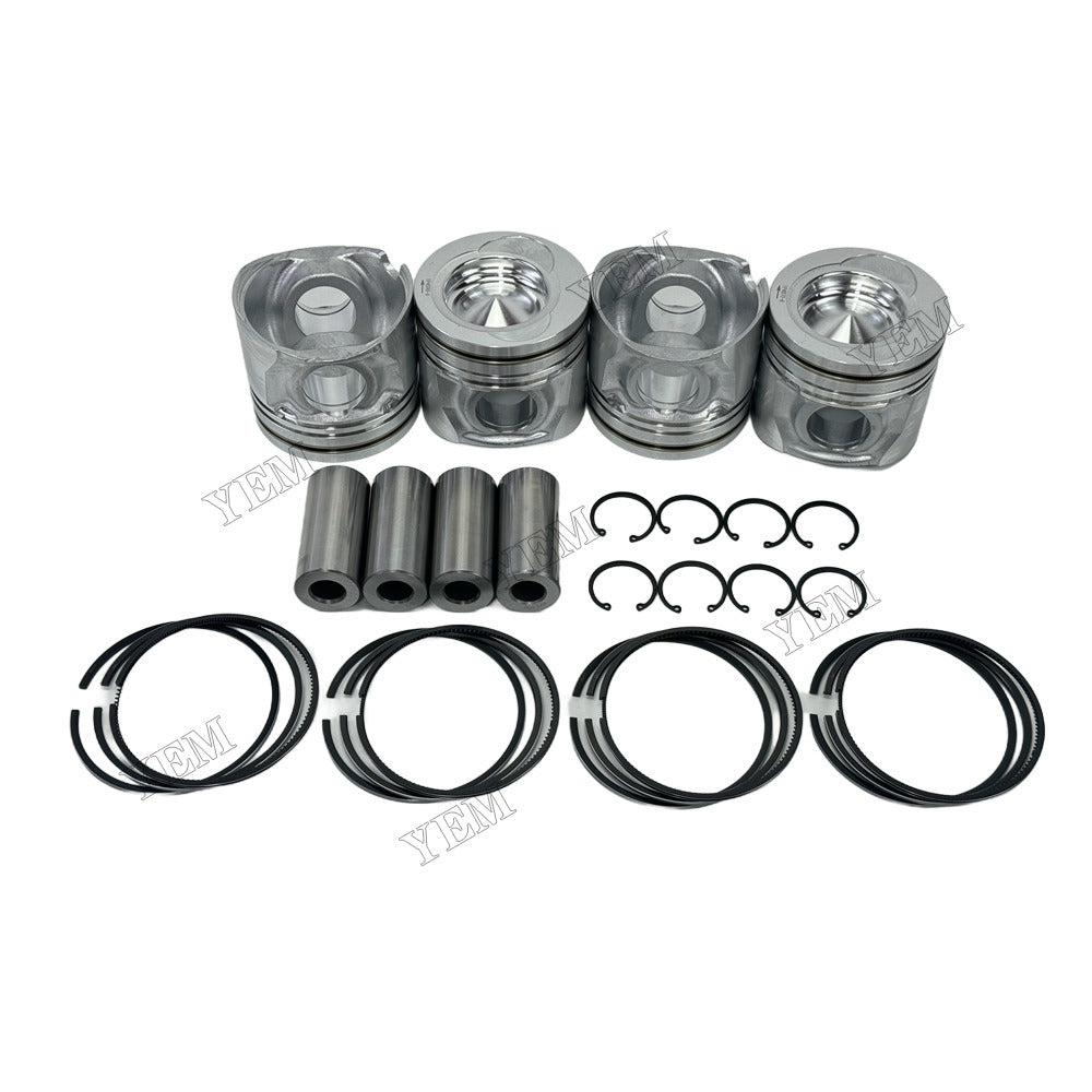 YEM Parts 4 pcs Piston With Rings Kit STD for Yuchai YCD4M20T-98 Engine For Yuchai