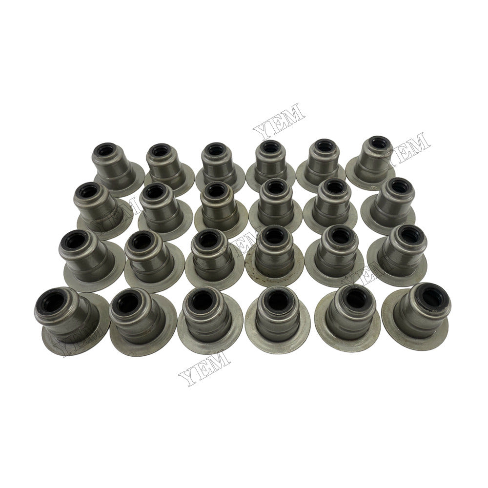 YEM Parts 24 pcs Valve Stem Seal - Metal Type for John Deere 6081 Engine