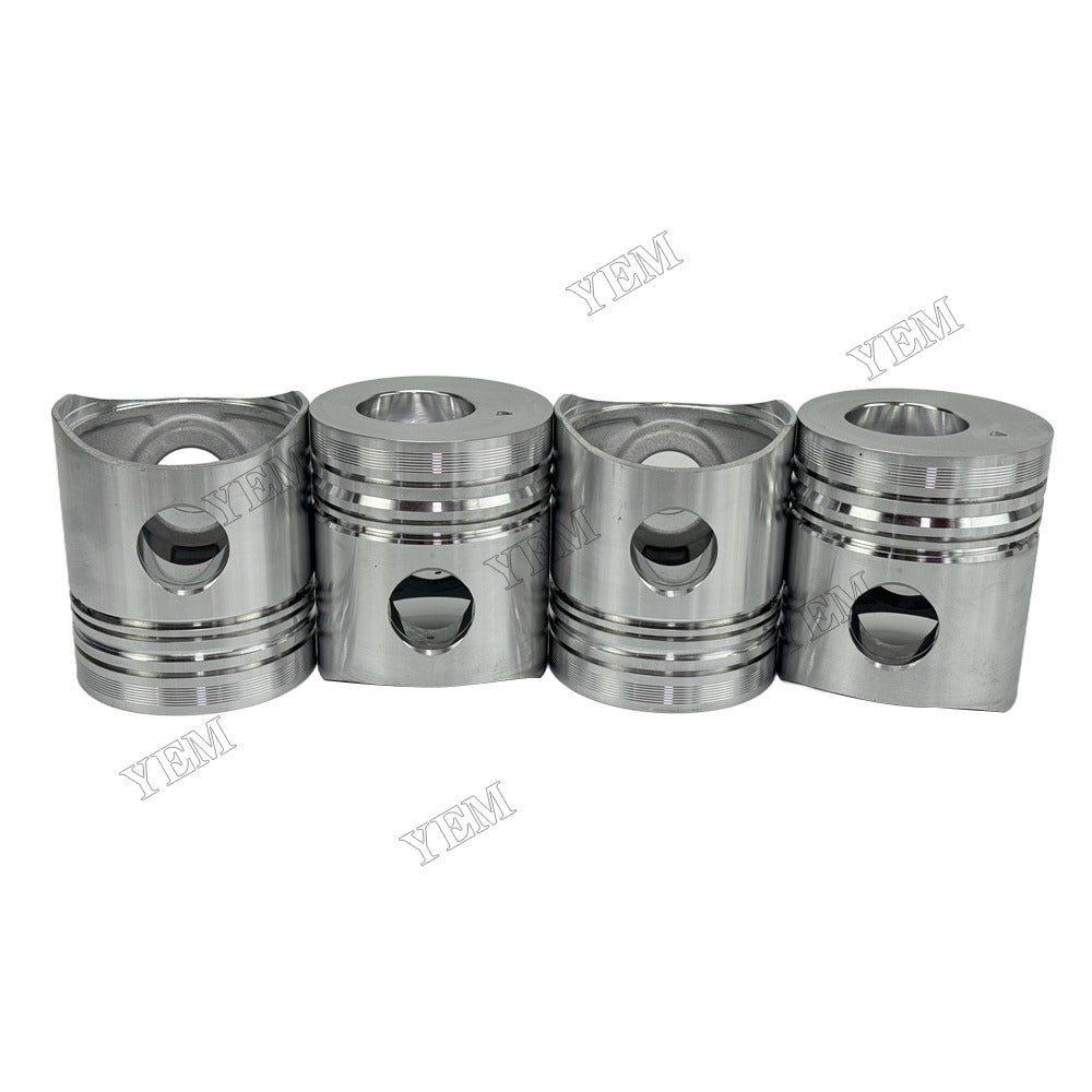 YEM Parts 4 pcs Piston with Pin and Circlips STD for Holland SNH4105 Engine For New Holland