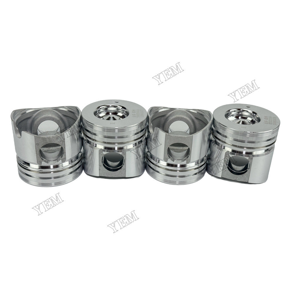 YEM Parts 4 pcs Piston with Pin and Circlips STD for Laid 4L22B Engine For Laid