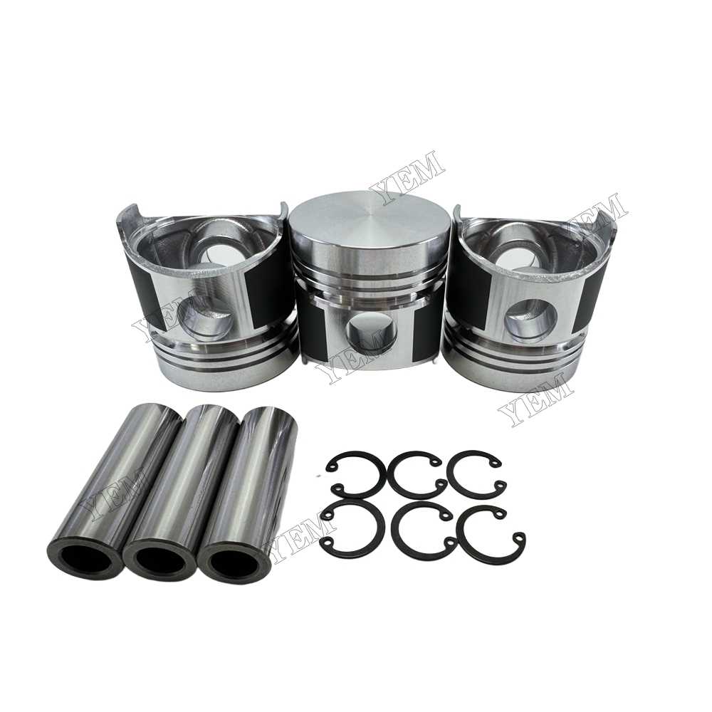 YEM Parts D650 Piston + Pin Clip 15281-21110 for Kubota Tractor B6100DP B6100EP B6100HSTD B6100HSTE