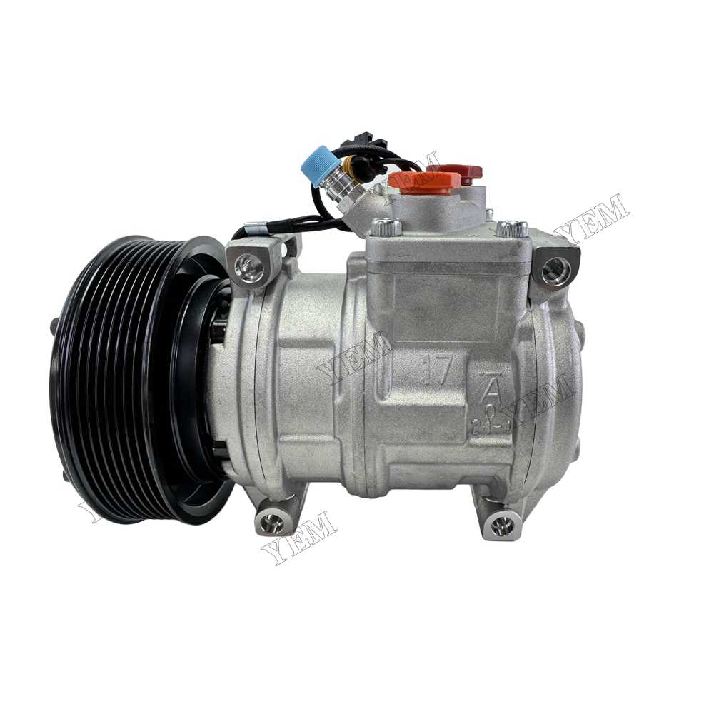 YEM Parts Air Compressor 12V 447100-2389 447200-4934 RE46609 447100-2381 for John Deere Skid Steer Loader 280 5410 5310N 848HTJ For John Deere