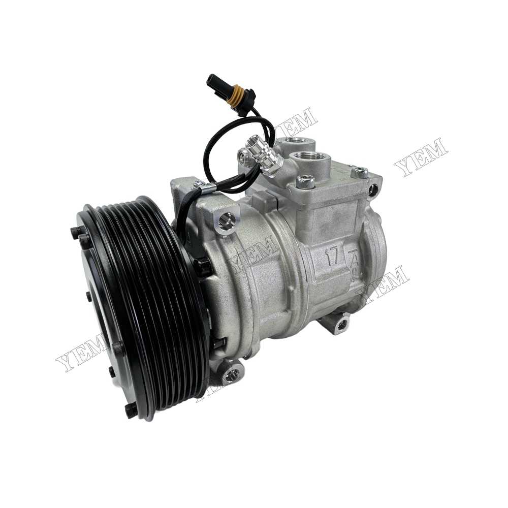 YEM Parts Air Compressor 12V 447100-2389 447200-4934 RE46609 447100-2381 for John Deere Skid Steer Loader 280 5410 5310N 848HTJ For John Deere