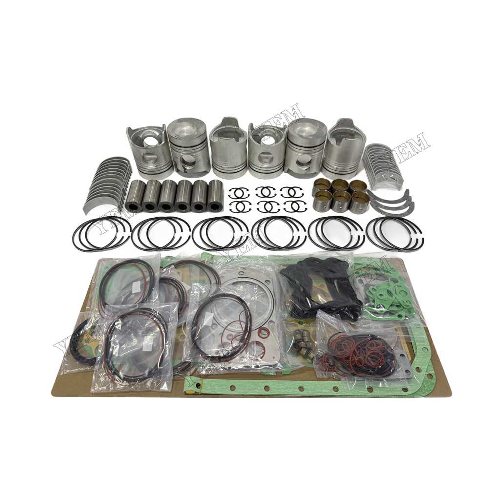 YEM Parts Piston and Rings With Gasket Set With Bearing Set for Mitsubishi 6D20 Spare